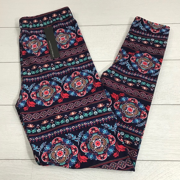 VIV Collection Pants - VIV COLLECTION Navy Blue Leggings